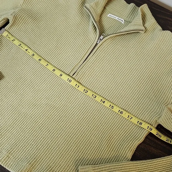 Reformation Olive Green Ribbed Sweatshirt - Picture 7 of 8